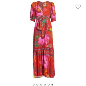 Farm Rio Maxi Flowers V-Neck Maxi Dress 🌷